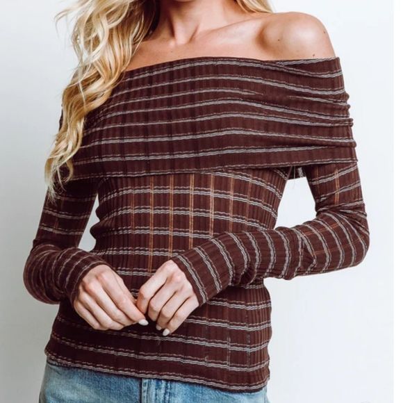 Free People Tops - NWT FREE PEOPLE Snowbunny Rib Top in Grapevine L Large
